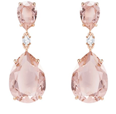 rose gold drop earrings Swarovski $129
