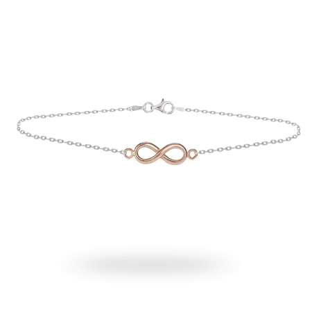 Silver And Rose Gold Plated Infinity Bracelet | Bracelets | Jewellery | Goldsmiths