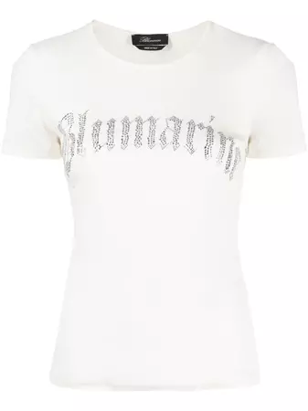 Blumarine logo-print crew-neck T-shirt - Farfetch