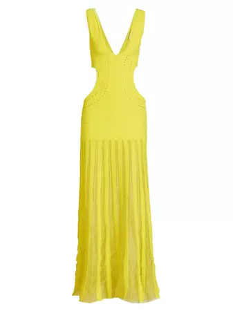 Shop Ronny Kobo Asa Knit Cut-Out Maxi Dress | Saks Fifth Avenue