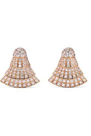 de GRISOGONO | Ventaglio 18-karat rose gold diamond earrings | NET-A-PORTER.COM