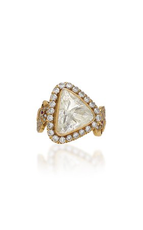 One-Of-A-Kind Triangle Diamond Ring by Sanjay Kasliwal | Moda Operandi