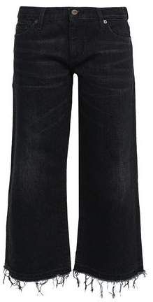 Thomas Mid-rise Cropped Frayed Bootcut Jeans