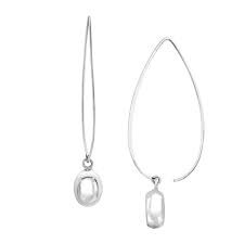 silver drop earrings - Google Search
