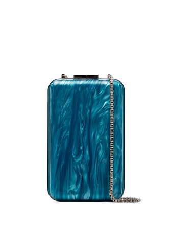 Shop blue & pink Marzook marble-effect clutch bag with Express Delivery - Farfetch