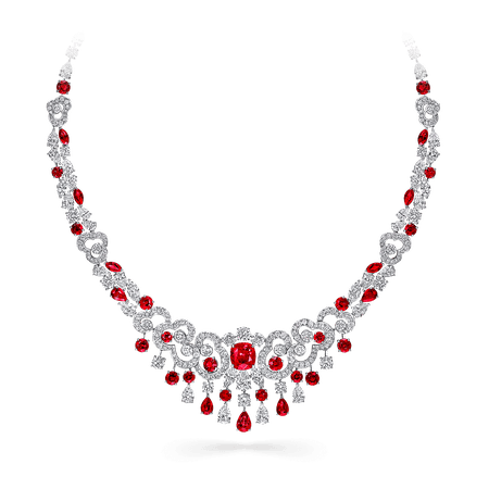 Nuage Necklace, Ruby and diamond | Graff