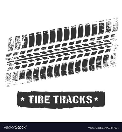 Tire track print Royalty Free Vector Image - VectorStock