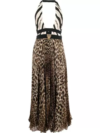 Roberto Cavalli jaguar-print Midi Dress - Farfetch