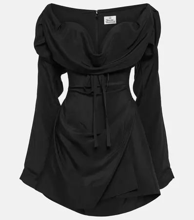 Iwona Off Shoulder Minidress in Black - Vivienne Westwood | Mytheresa