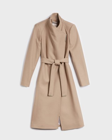 Wool wrap coat - Camel | Jackets & Coats | Ted Baker