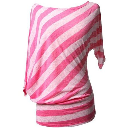 pink striped hip hugging top
