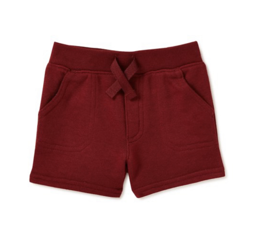 red baby shorts