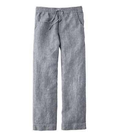 Women's Premium Washable Linen Pull-On Pants, Stripe | Pants at L.L.Bean