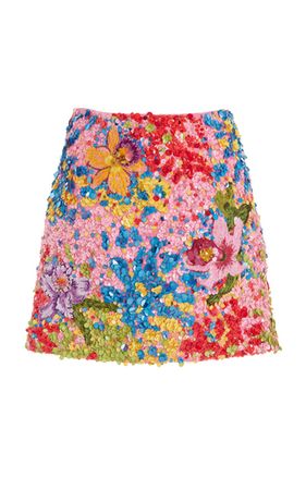 Embellished Mini Skirt By Carolina Herrera | Moda Operandi