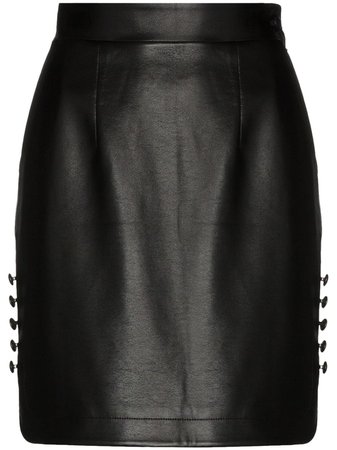 Matériel high-waisted Faux Leather Mini Skirt - Farfetch