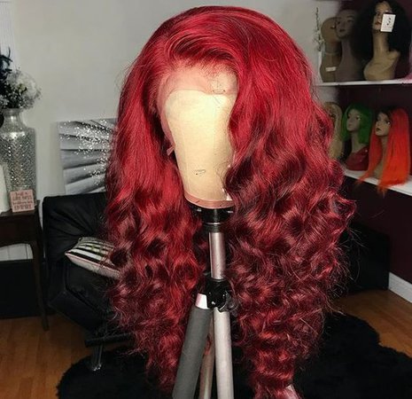 FPC Ombre Human Hair Wig Preplucked With Baby Hair Brazilian Remy Hair Glueless Red Lace Front Human Hair Wigs For Women