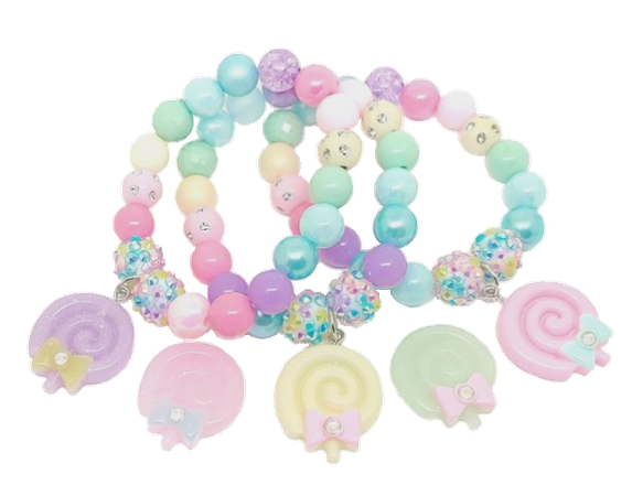 pastel lollipop charm bracelet