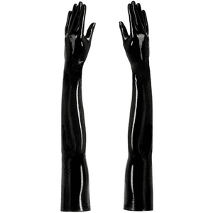 gloves black latex pvc