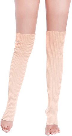 V28 Women 80s Party Warm Costume Marathon Knit Long Socks Leg Warmers (60Pink) at Amazon Women’s Clothing store