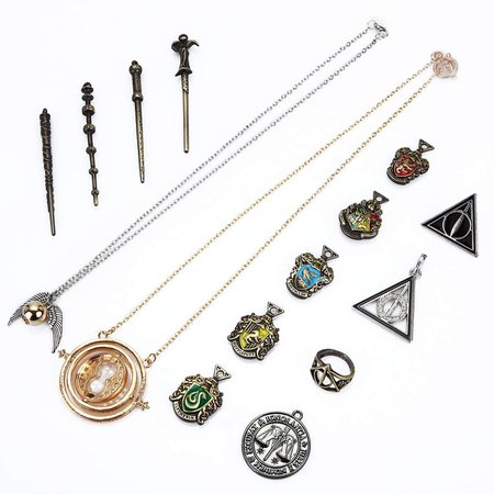 Harry Potter Magic Wand Set Hermione Dumbledore Kids Toys Magic Wands Stick with Keychain Necklace in Box OPENDGO [1541003217-257171] - $19.67