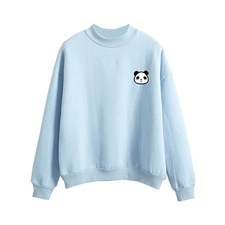 Amazon.com: Kawaii Pastel Sweatshirt Fashion Cartoon Panda Print Candy Color Harajuku Tshirt: Clothing