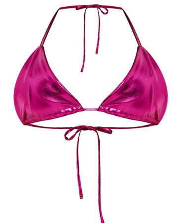 pink metallic swim top