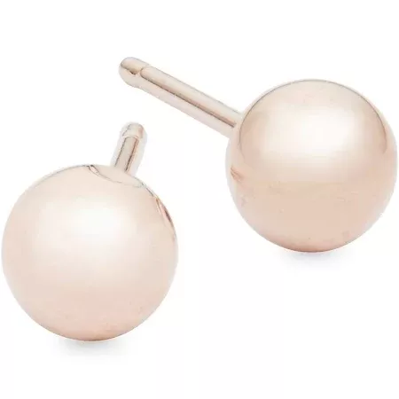 Saks Fifth Avenue Mini Ball 14K Rosegold Earrings - Rose Gold