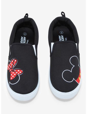 Disney Mickey Mouse & Minnie Mouse Slip-On Sneakers | Hot Topic