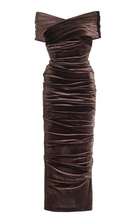 Layne Off-The-Shoulder Velvet Midi Dress By Alex Perry | Moda Operandi