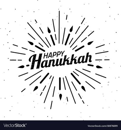 Happy hanukkah hand drawn sunbursts Royalty Free Vector