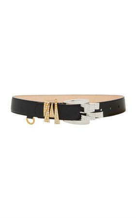 Versace Embellished Leather Belt
