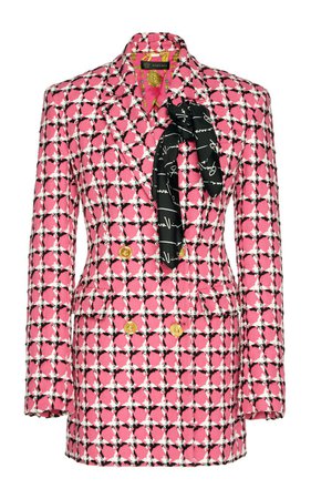 Printed Cotton-Blend Blazer by Versace | Moda Operandi