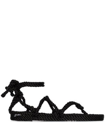 Nomadic State of Mind Romano rope sandals black ROBK - Farfetch