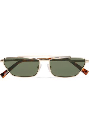 Le Specs | Electricool square-frame gold-tone and tortoiseshell acetate sunglasses | NET-A-PORTER.COM