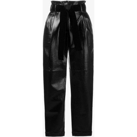 black patent trouser velvet belt