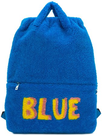 Fendi Blue slogan backpack blue 7VZ0346IJ - Farfetch