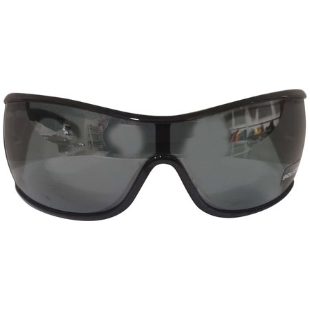 Police black mask sunglasses with swarovski stones For Sale at 1stDibs