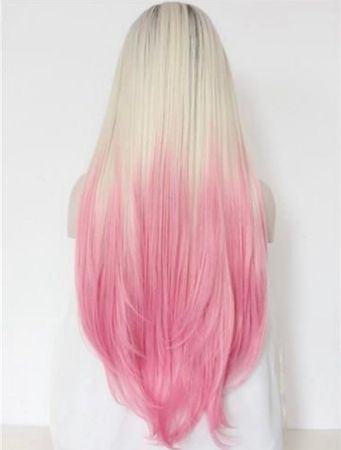 blonde pink hair