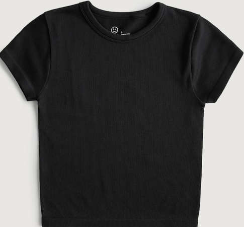 black fitted shirt