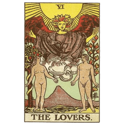 the lovers tarot card transparent - Google Search