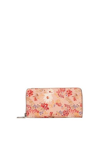 MANGO Floral saffiano-effect wallet