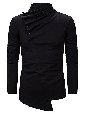 Men's Shirt Solid Colored Long Sleeve Daily Tops Basic White Black Red 7734153 2021 – $16.49