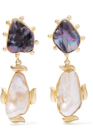 Peet Dullaert | Riya gold-plated pearl earrings | NET-A-PORTER.COM