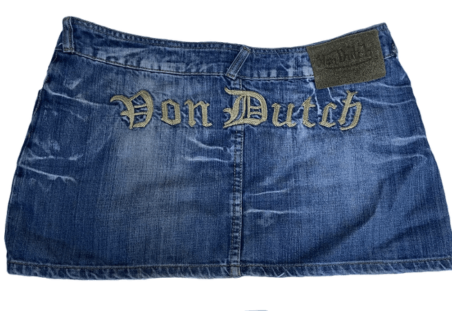 Von Dutch denim mini skirt