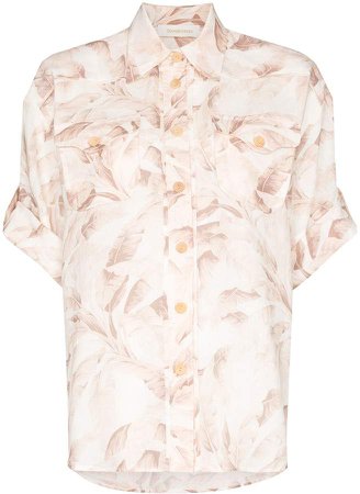 Safari print short-sleeved shirt