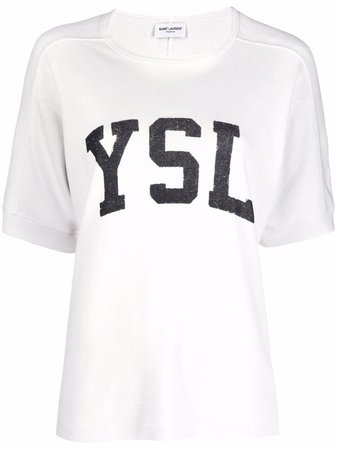 Saint Laurent logo-print T-shirt - FARFETCH