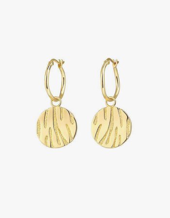 gold tiger stripe earrings - Google Search