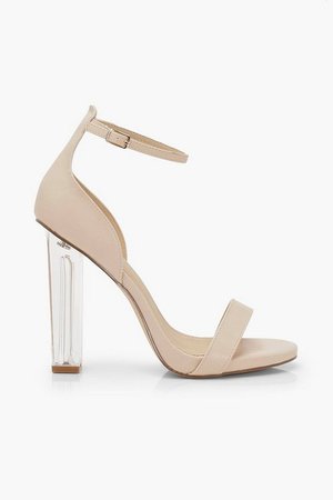 Wide Fit Clear Heel 2 Parts | Boohoo rose