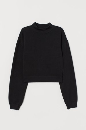 Short Sweatshirt - Black - | H&M CA
