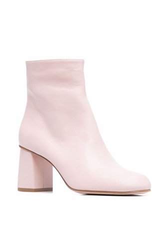 RED(V) almond-toe block-heel Ankle Boots - Farfetch